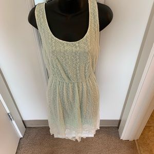 Lace High Low Aqua Dress